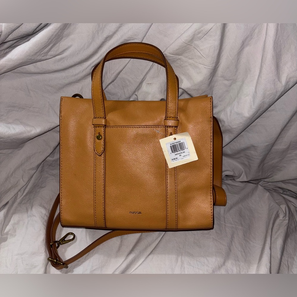 Fossil Kingston satchel sand and matching Fossil Jori bifold sand wallet - Picture 9 of 9